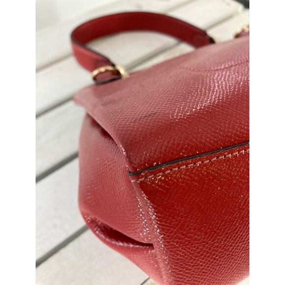 COACH F37833 SMALL RED PATTON LEATHER CROSSBODY BAG - Picture 12 of 16